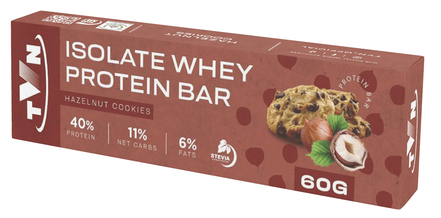 TVN Isolate Protein Bar 40%-60g- Hazelnut Cookies